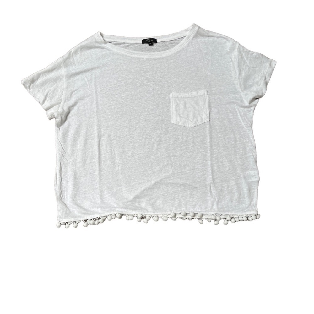 Rails Billie short sleeve Pom Pom top